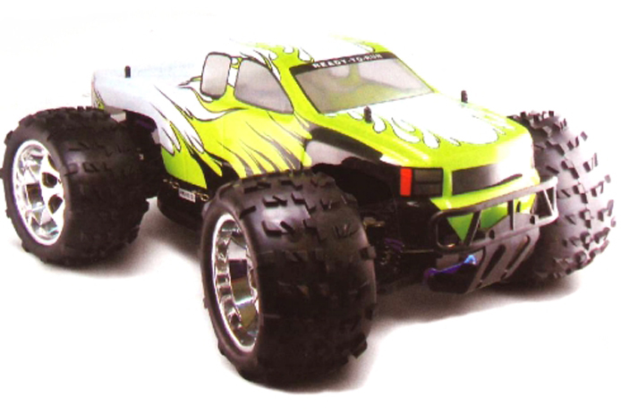 Redcat Racing Avalanche XTR Nitro RC Monster Truck Green White Image